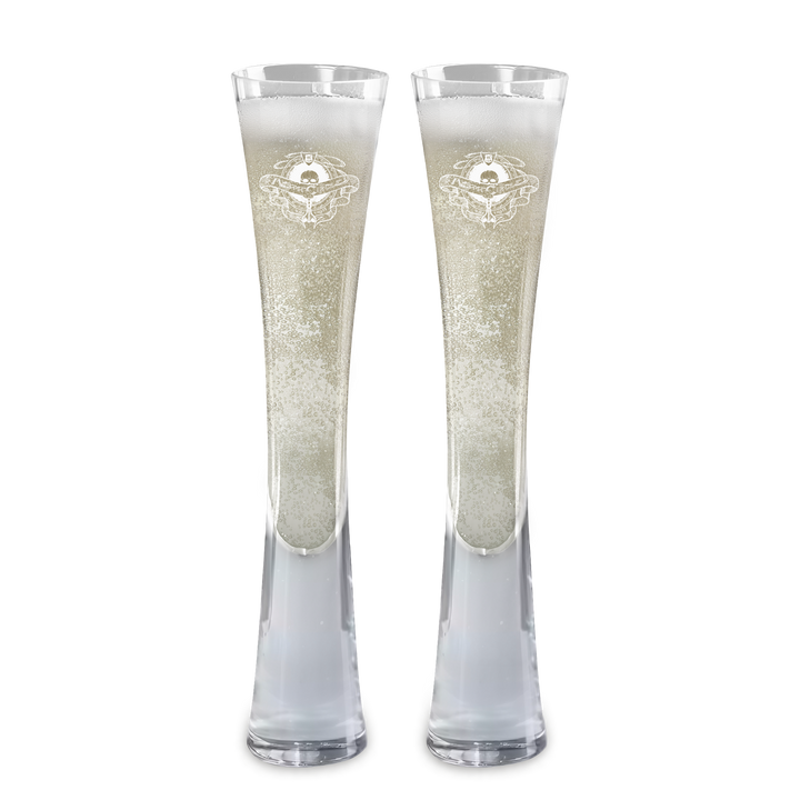 Hand Blown Artisan Crafted Champagne Flute