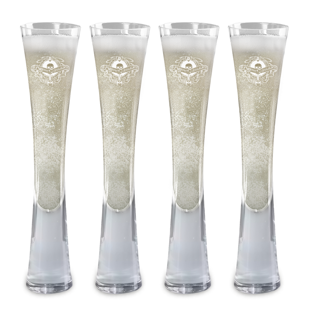 Hand Blown Artisan Crafted Champagne Flute