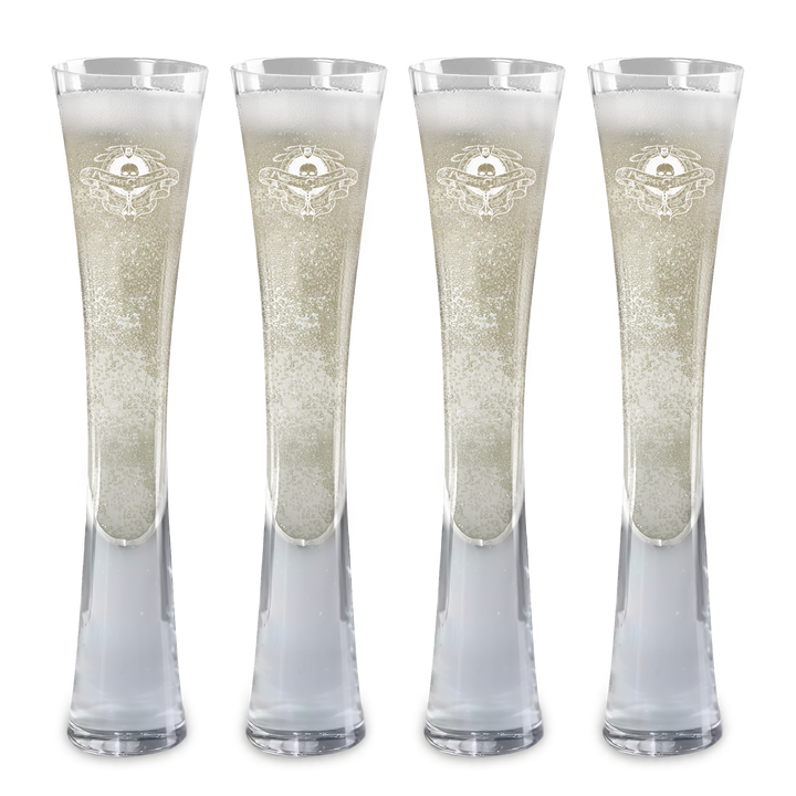 Hand Blown Artisan Crafted Champagne Flute