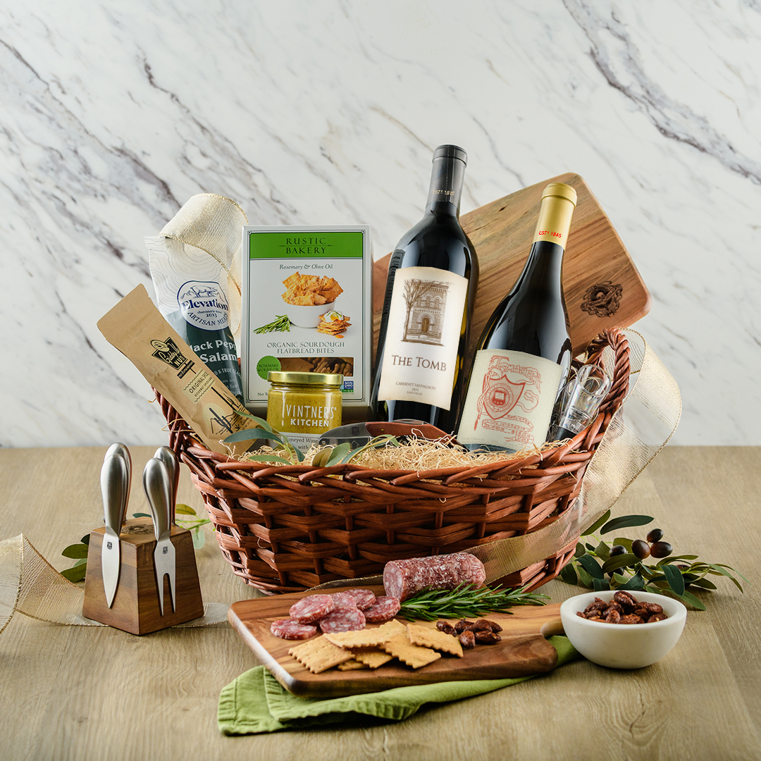 Premium Red & White Gift Basket