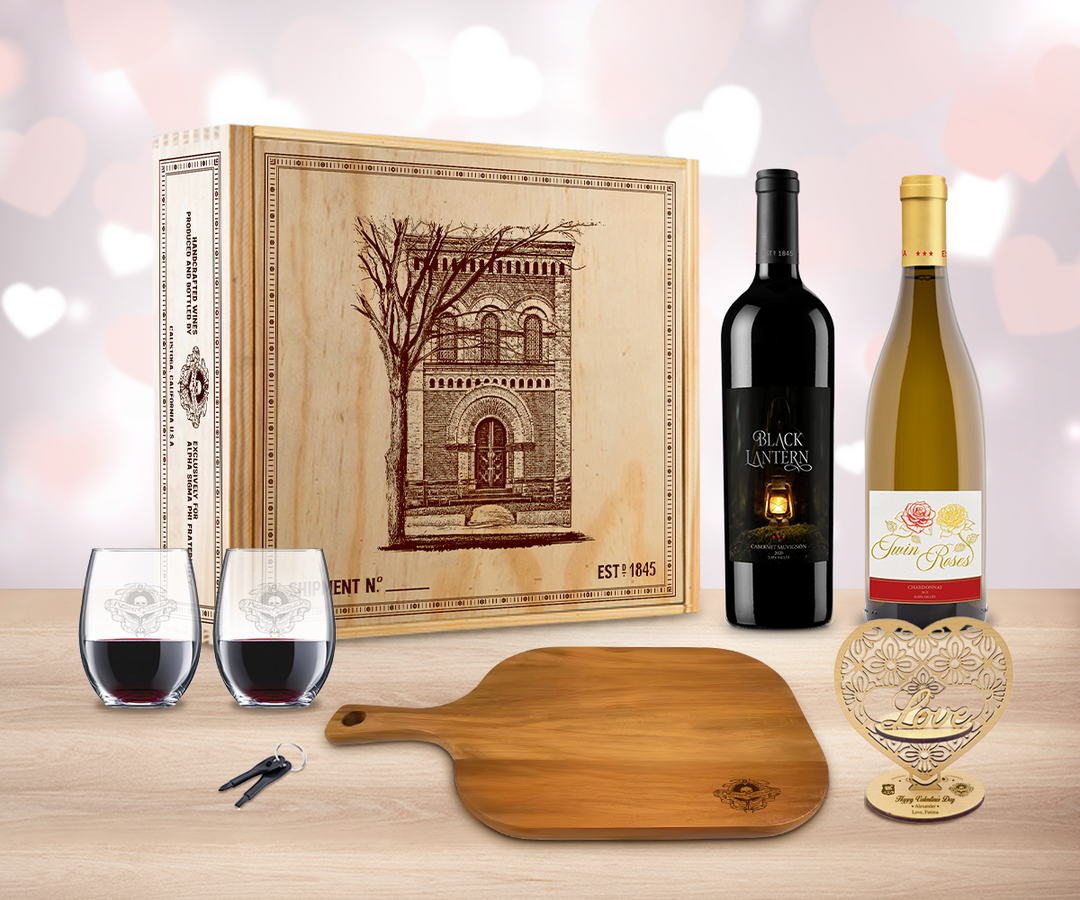 Valentine Red & White Wine "Toast" Gift Set