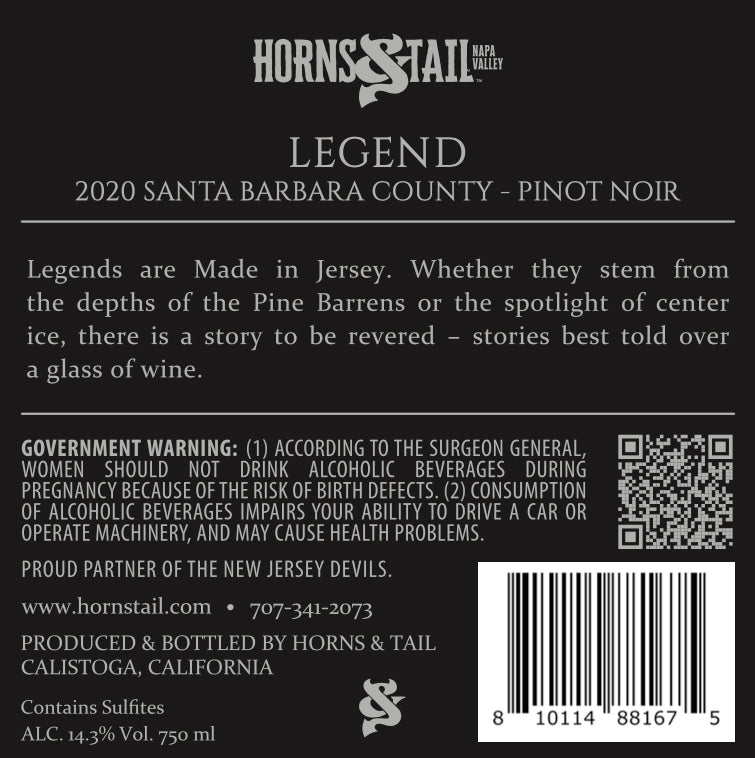 Legend - 2020 Pinot Noir - Santa Barbara County