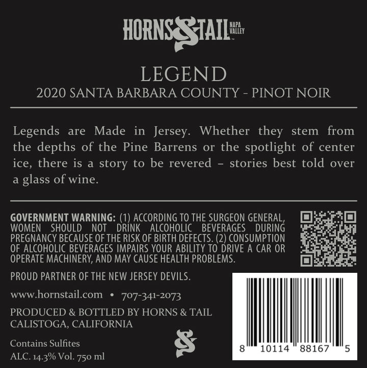 Legend - 2020 Pinot Noir - Santa Barbara County