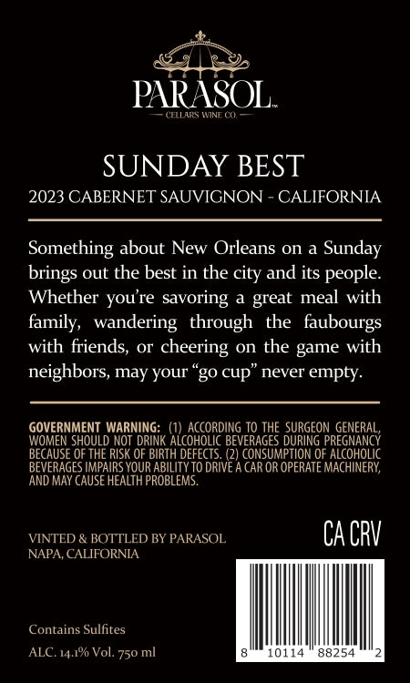 Sunday Best - 2023 Cabernet Sauvignon - California