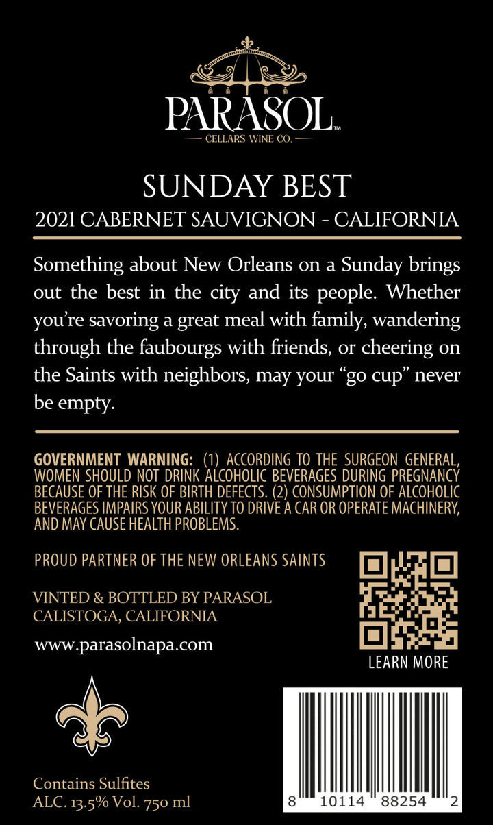 Sunday Best - 2021 Cabernet Sauvignon - California