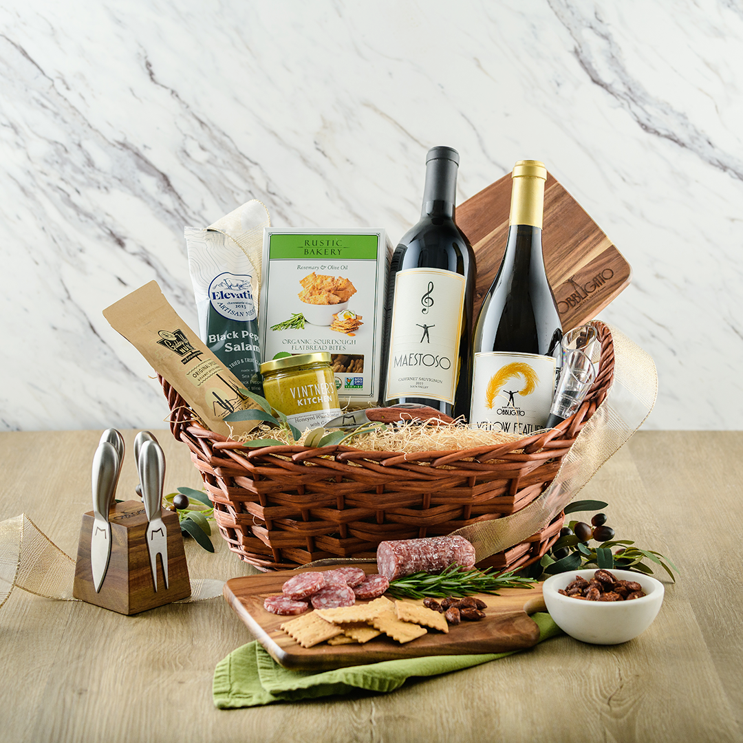 Premium Red & White Gift Basket