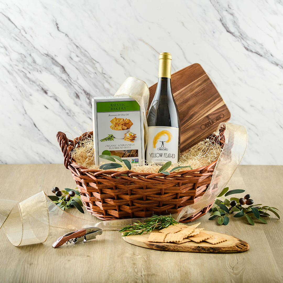 Signature White Gift Basket