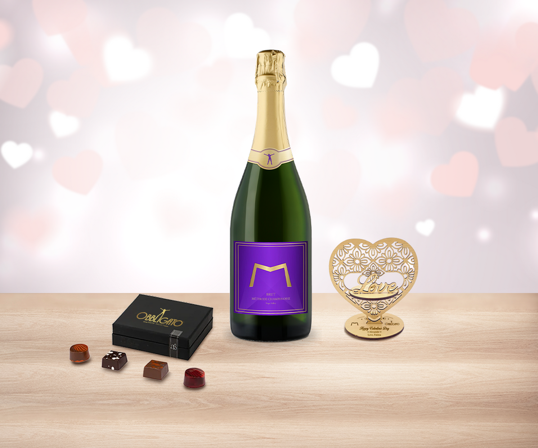 Valentine Sparkling Wine & Truffles Delight