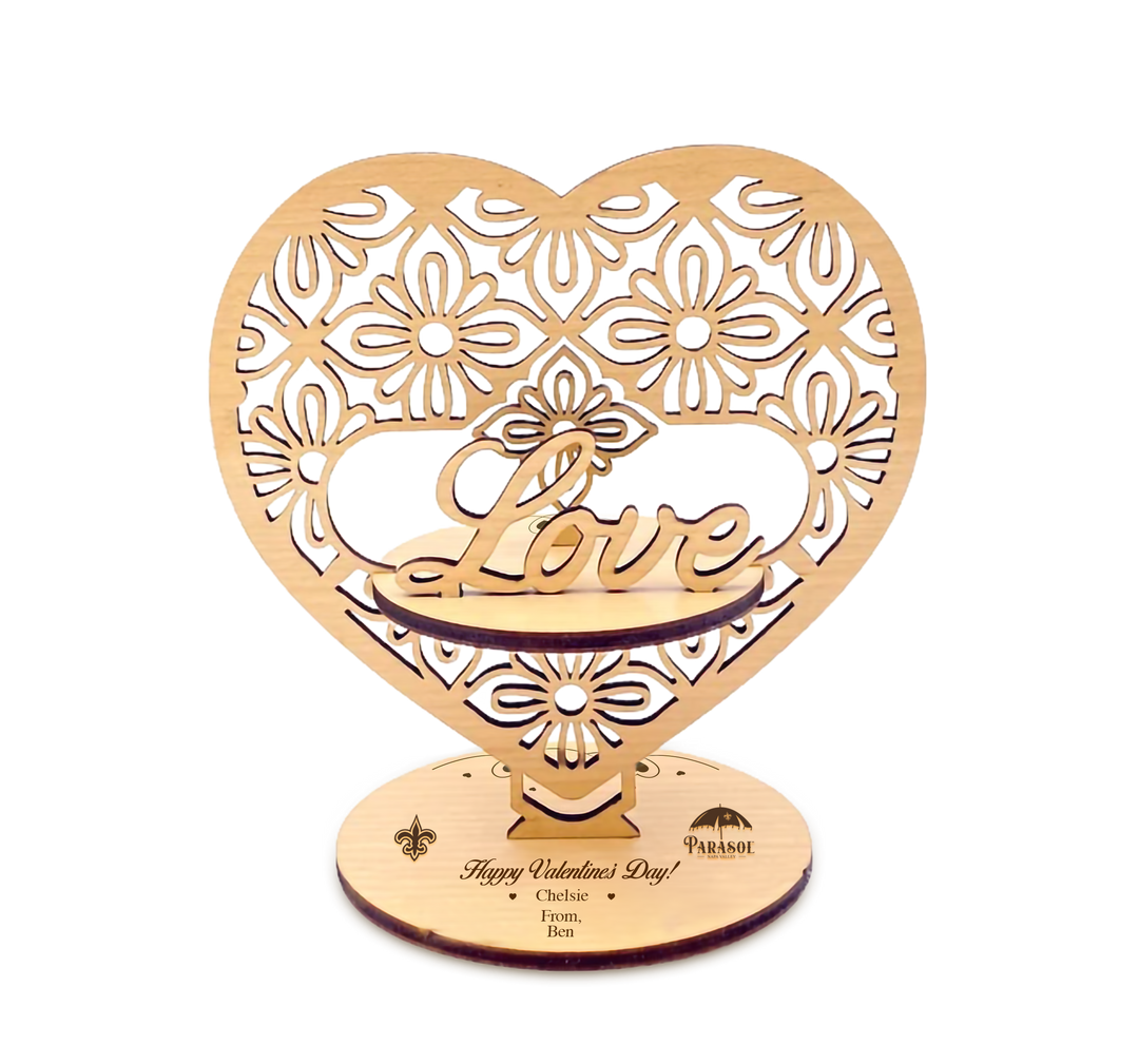 3D Wood Card - Valentine