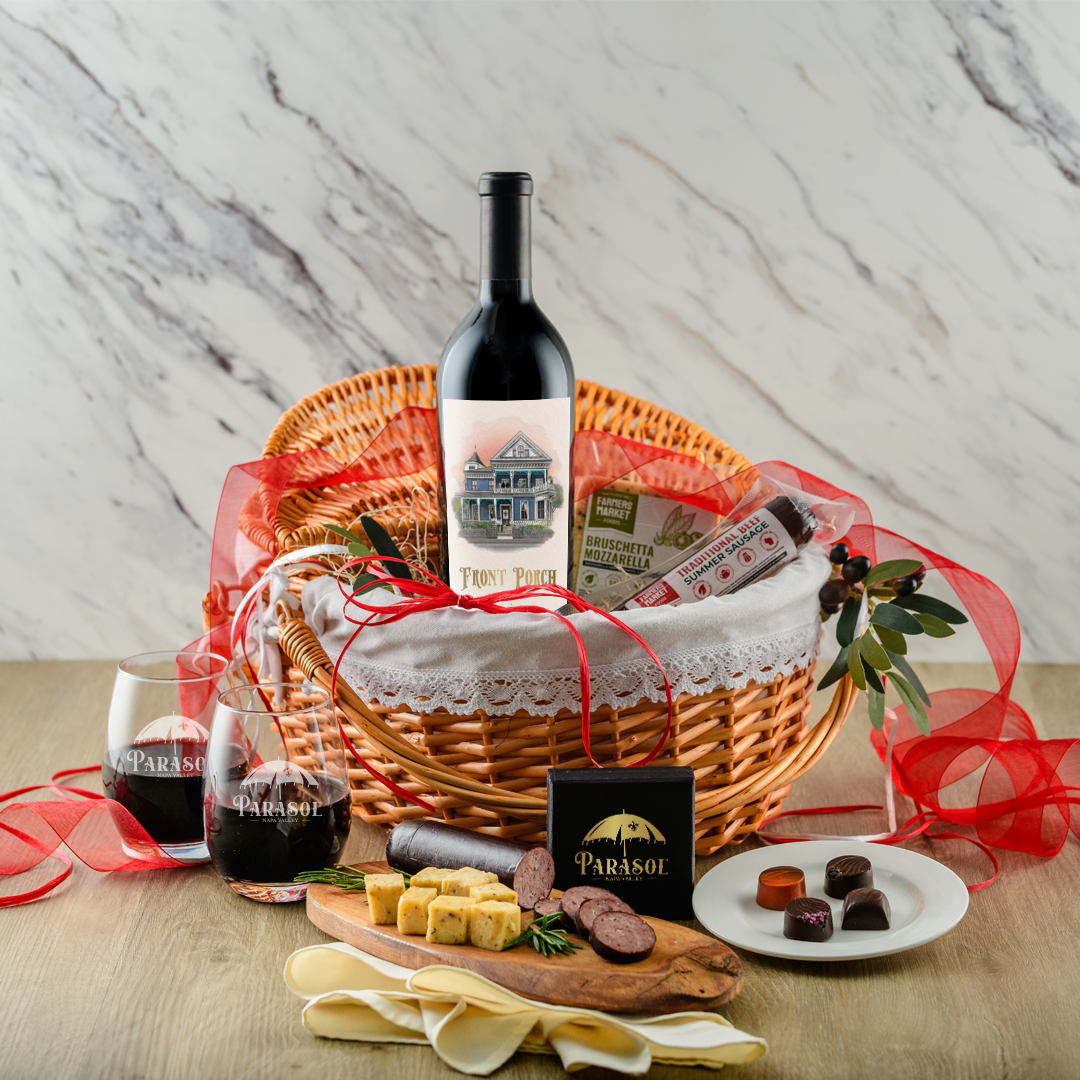 Deluxe Red Picnic Basket