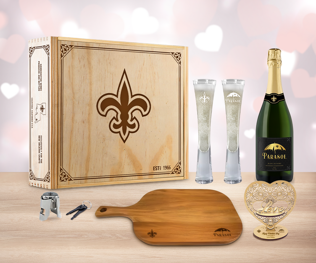 Valentine Sparkling Wine "Cheers" Gift Set