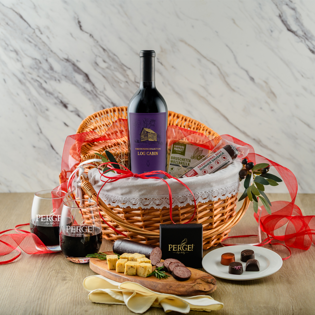 Deluxe Red Picnic Basket