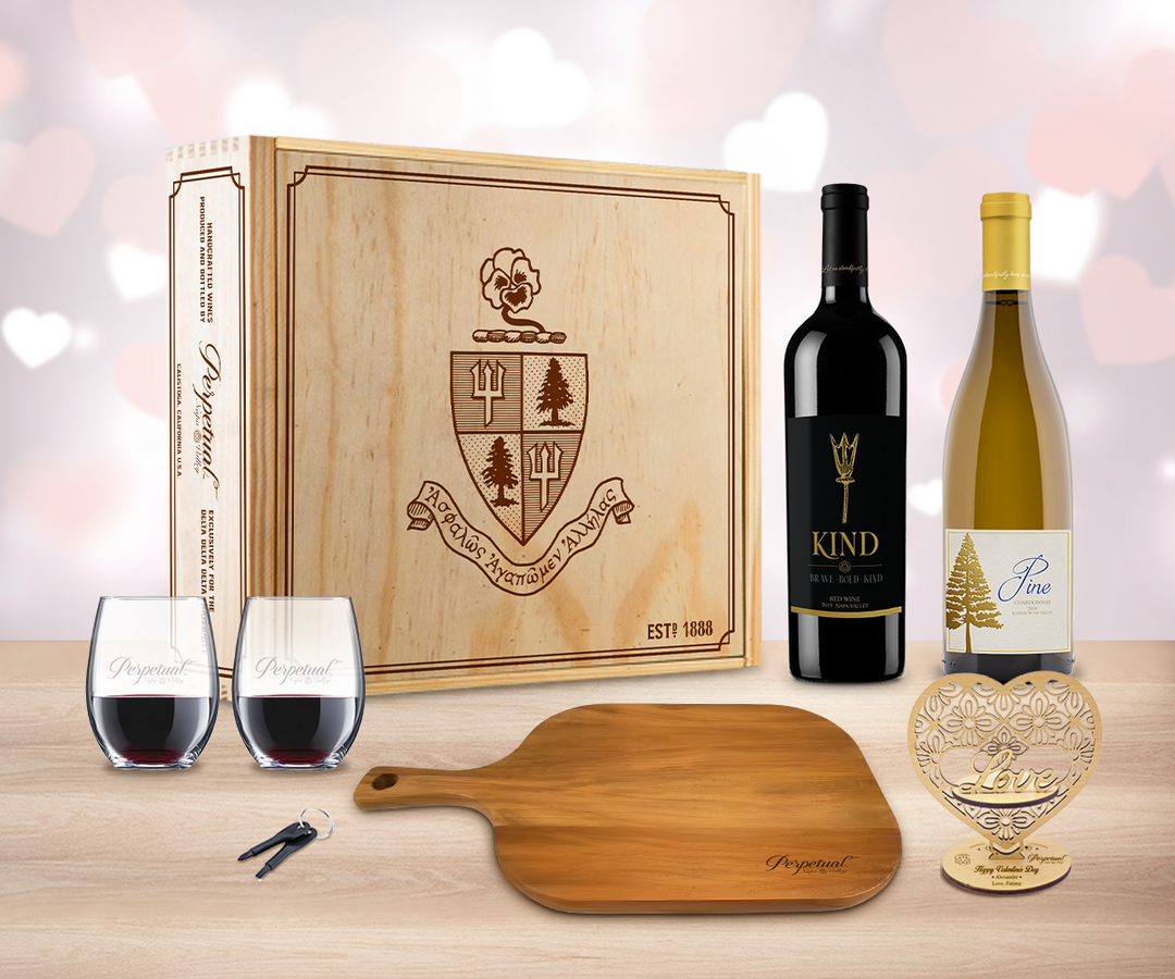 Valentine Red & White Wine "Toast" Gift Set