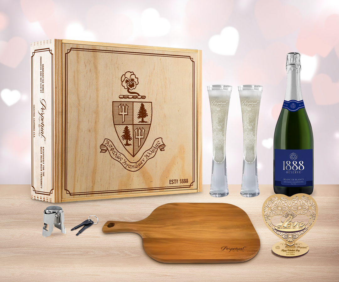 Valentine Sparkling Wine "Cheers" Gift Set