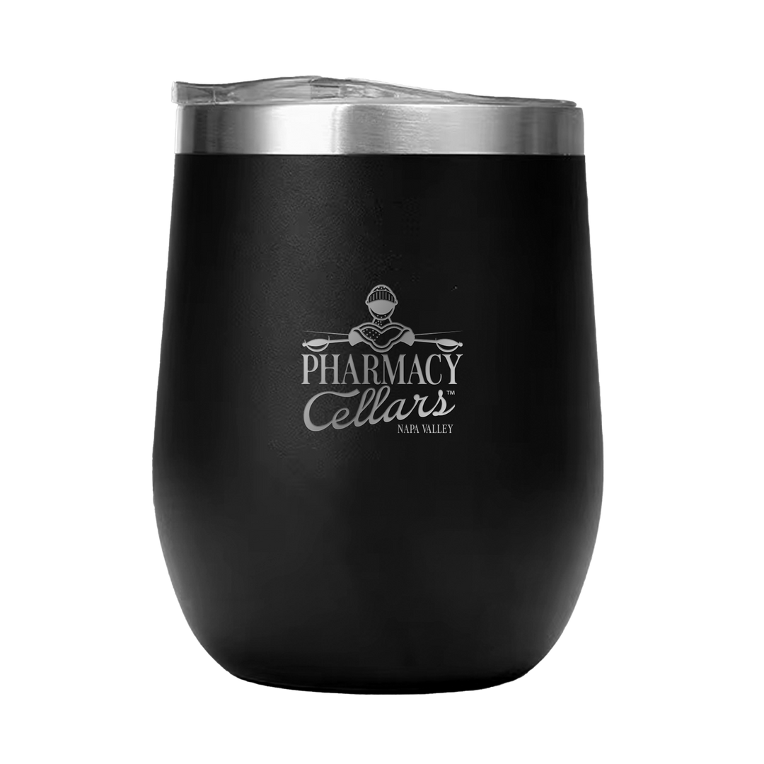 12oz Double Wall Stainless Steel Wine Tumbler with Lid