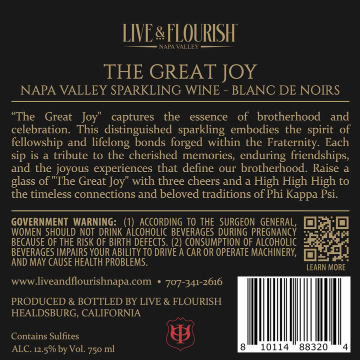 The Great Joy - Sparkling Blanc de Noirs, Méthode Champenoise - Napa Valley