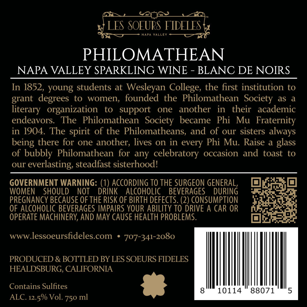 Philomathean - Sparkling Blanc De Noirs - Méthode Champenoise - Napa Valley