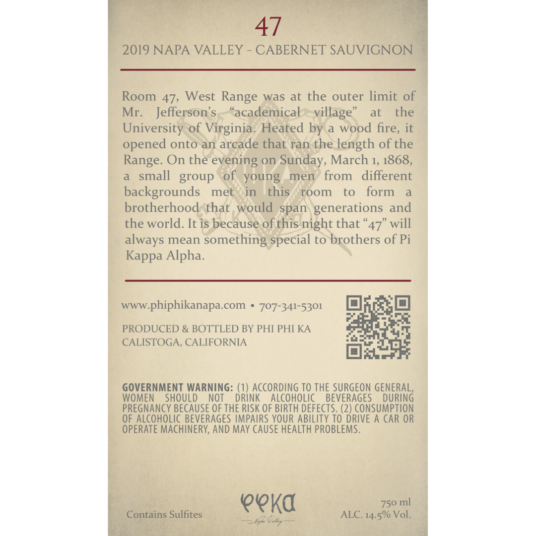 47 - 2019 Cabernet Sauvignon - Napa Valley