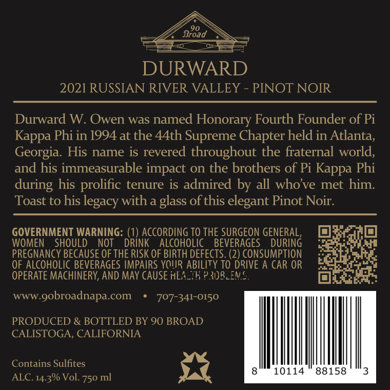 Durward - 2021 Pinot Noir - Russian River Valley