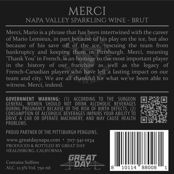 Merci - Sparkling Brut - Méthode Champenoise - Napa Valley