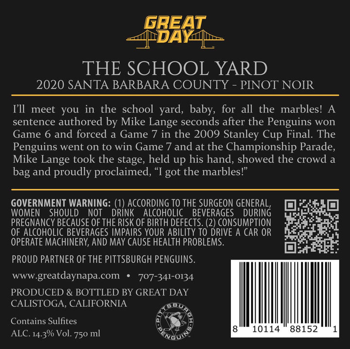 THE SCHOOL YARD - 2020 Pinot Noir - Santa Barbara County