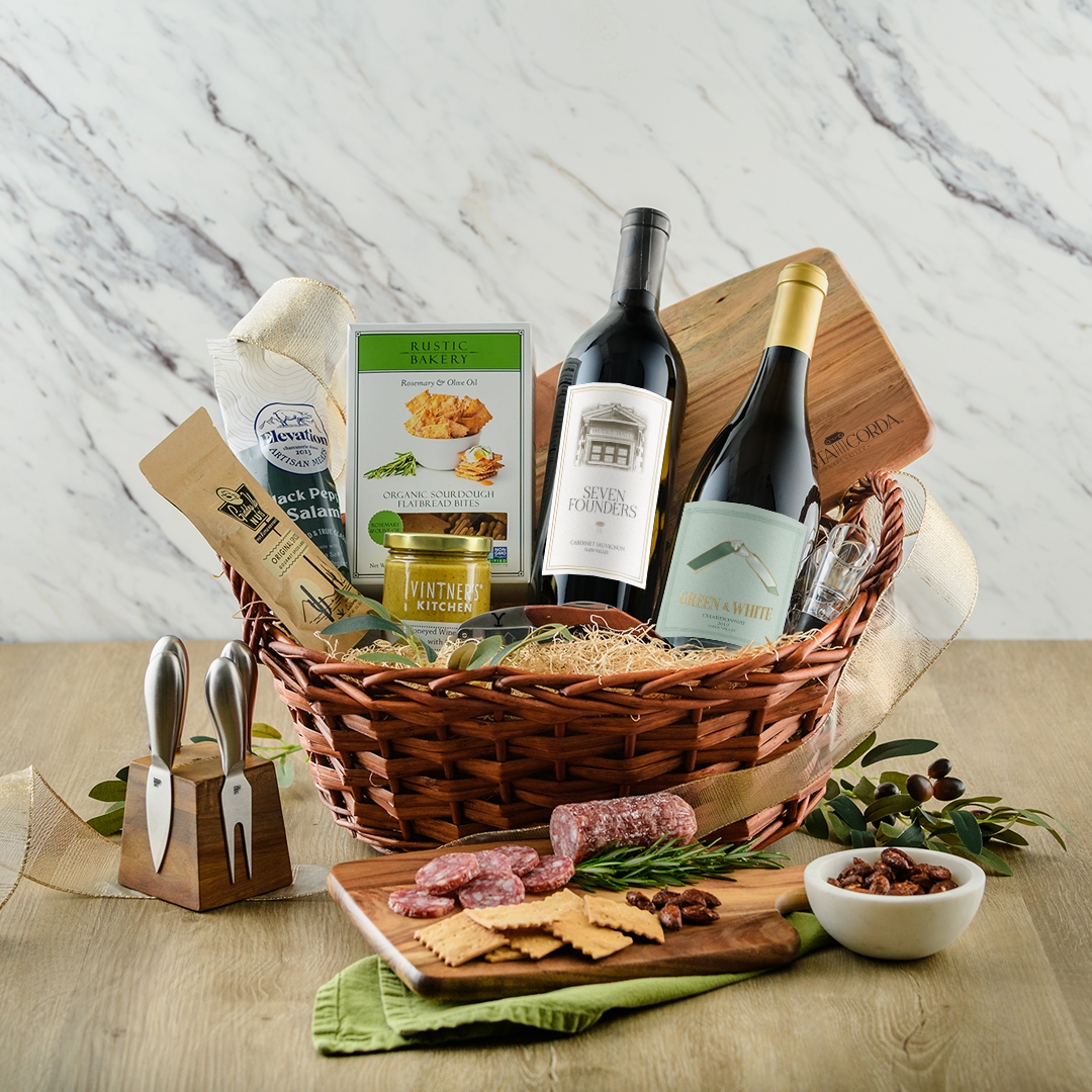 Premium Red & White Gift Basket