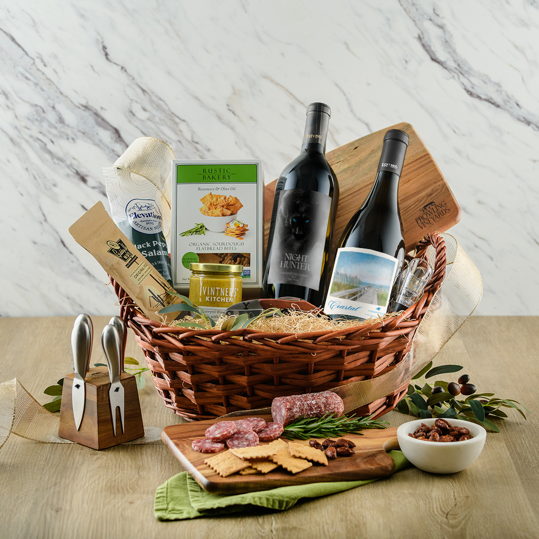 Premium Red & White Gift Basket