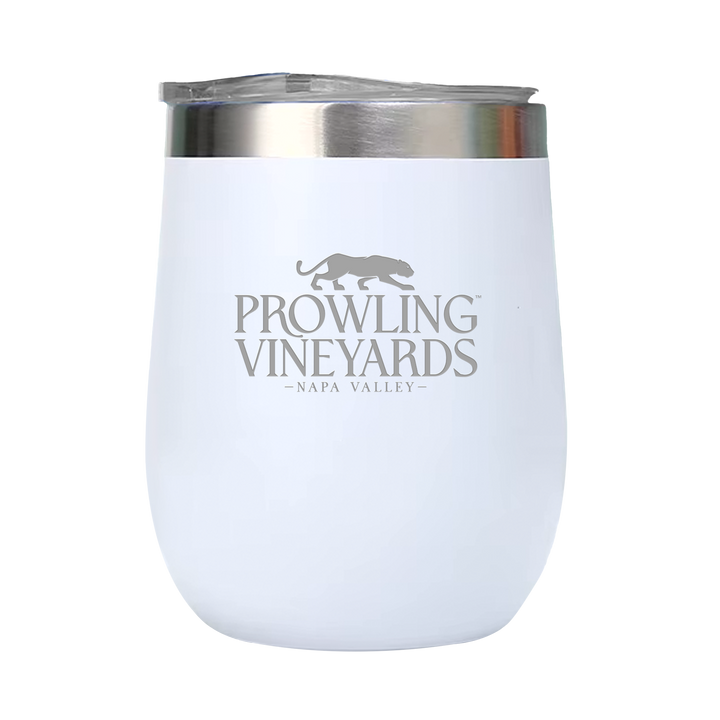 12oz Double Wall Stainless Steel Wine Tumbler with Lid