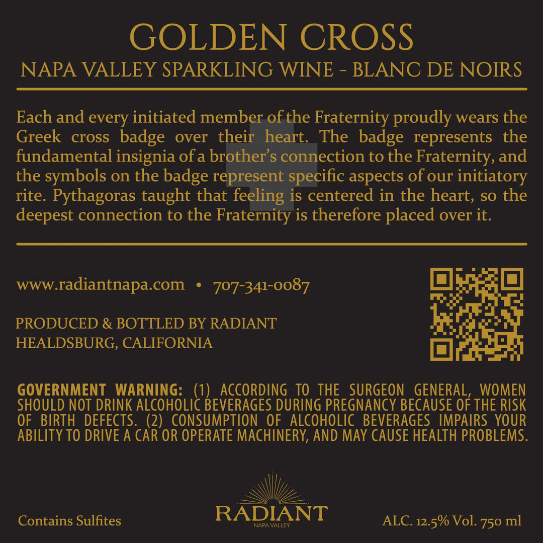 The Badge - Golden Cross - Sparkling Blanc de Noirs - Méthode Champenoise - Napa Valley