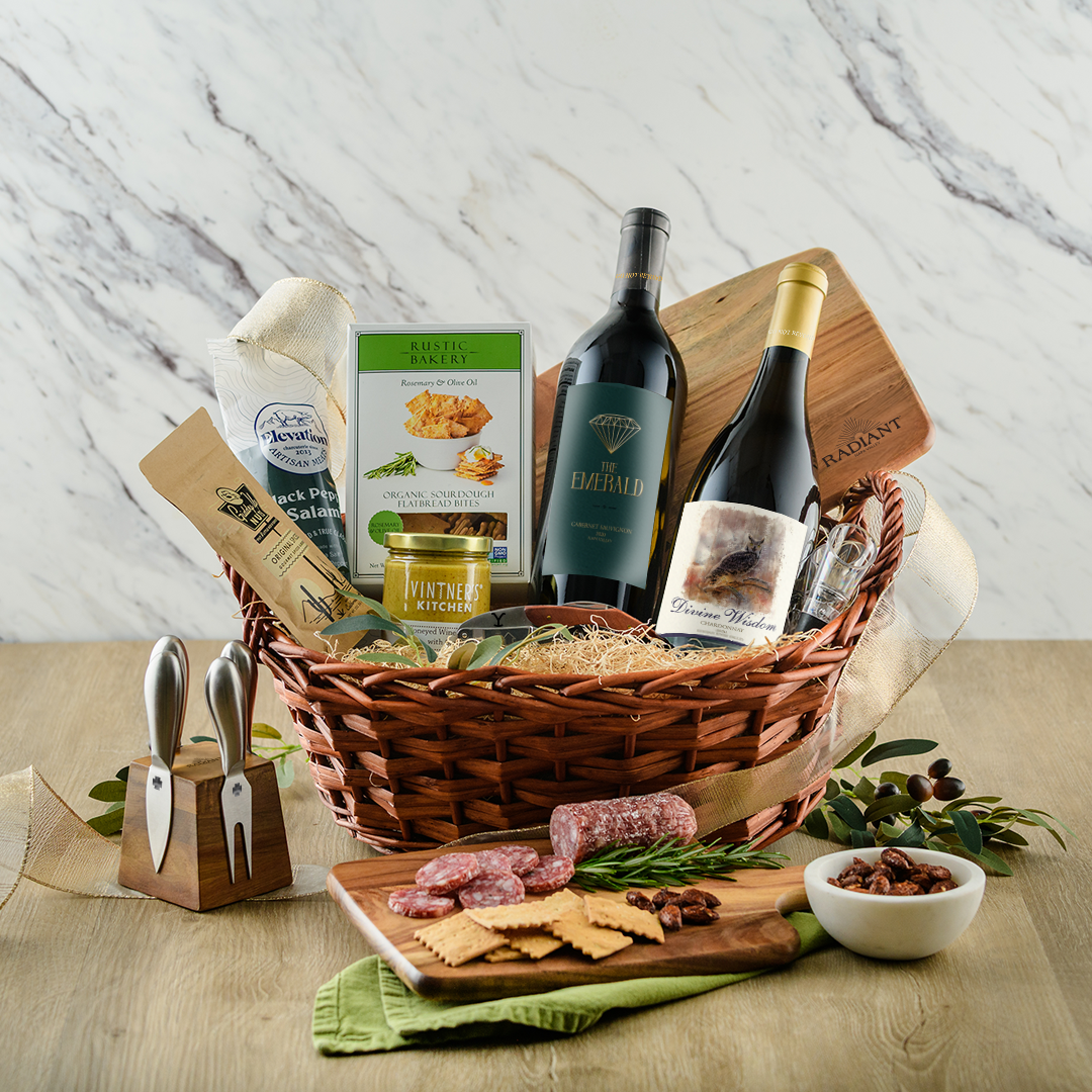 Premium Red & White Gift Basket