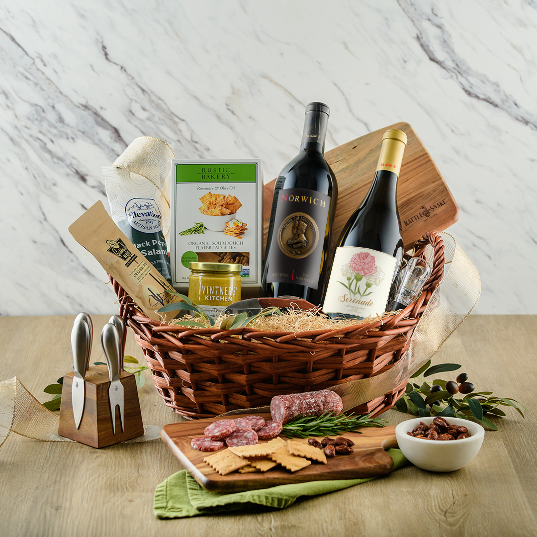 Premium Red & White Gift Basket