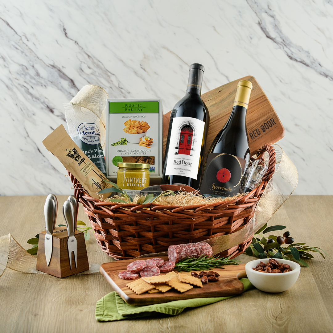 Premium Red & White Gift Basket