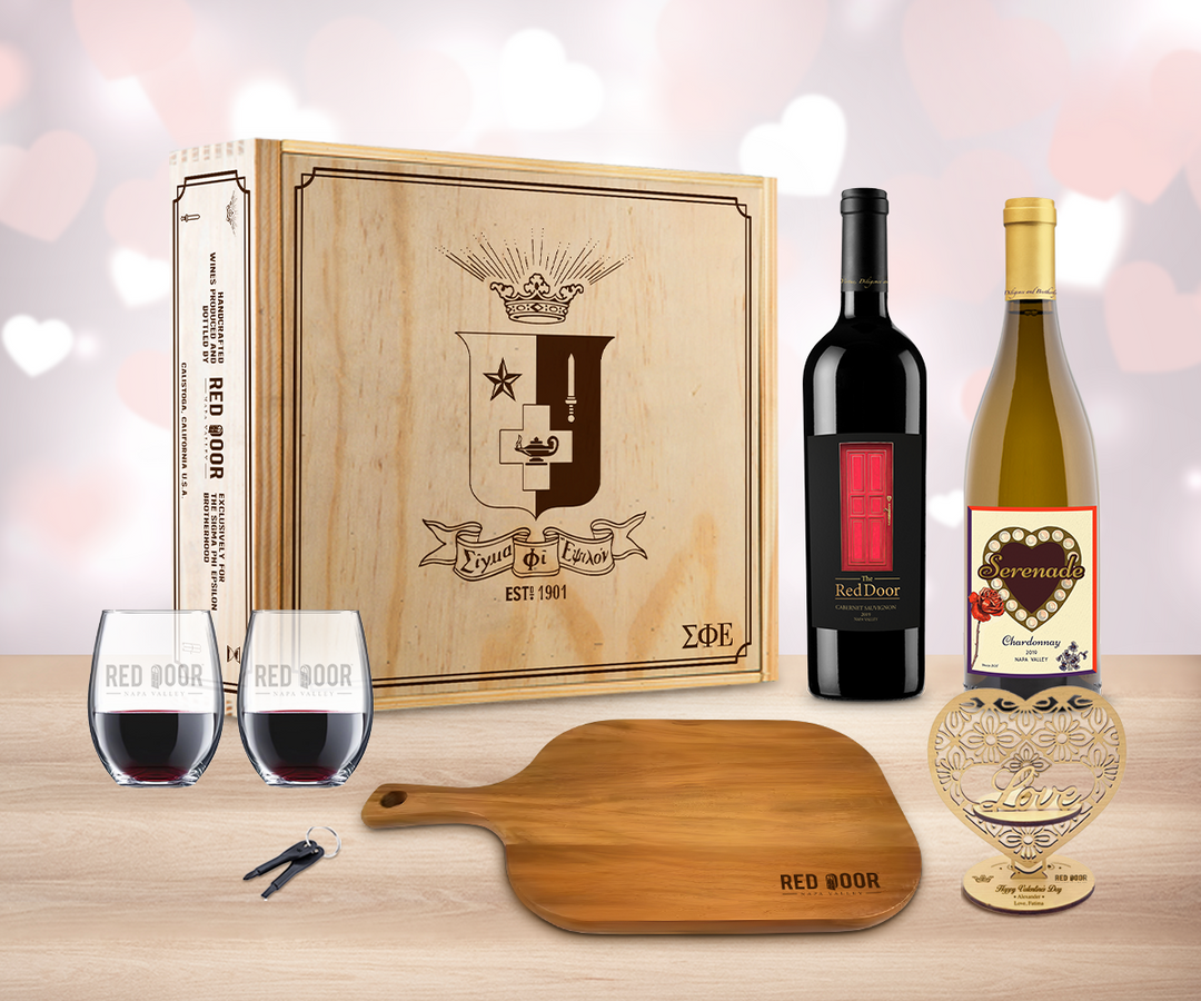 Valentine Red & White Wine "Toast" Gift Set