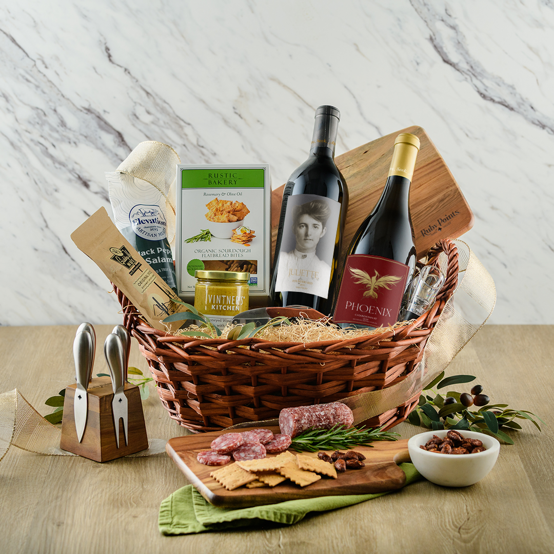 Premium Red & White Gift Basket