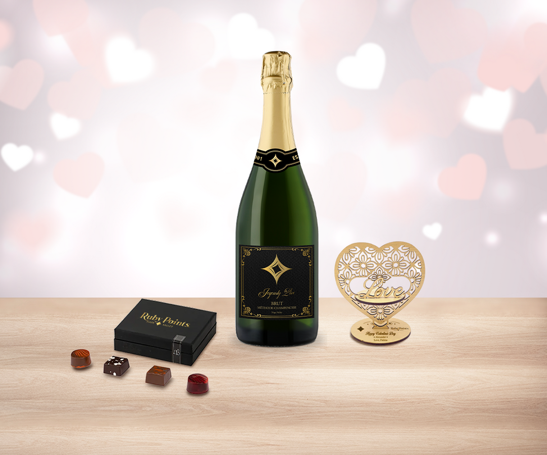 Valentine Sparkling Wine & Truffles Delight