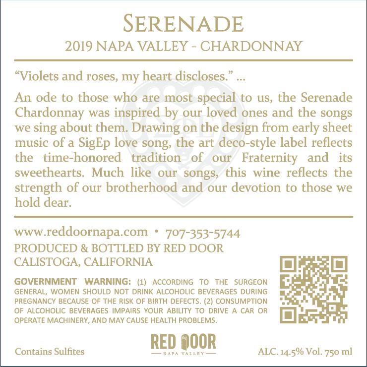 Serenade - 2019 Chardonnay - Napa Valley