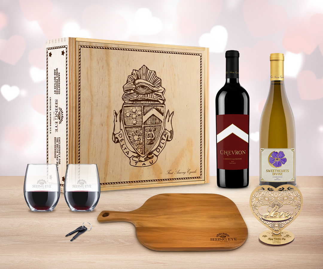 Valentine Red & White Wine "Toast" Gift Set