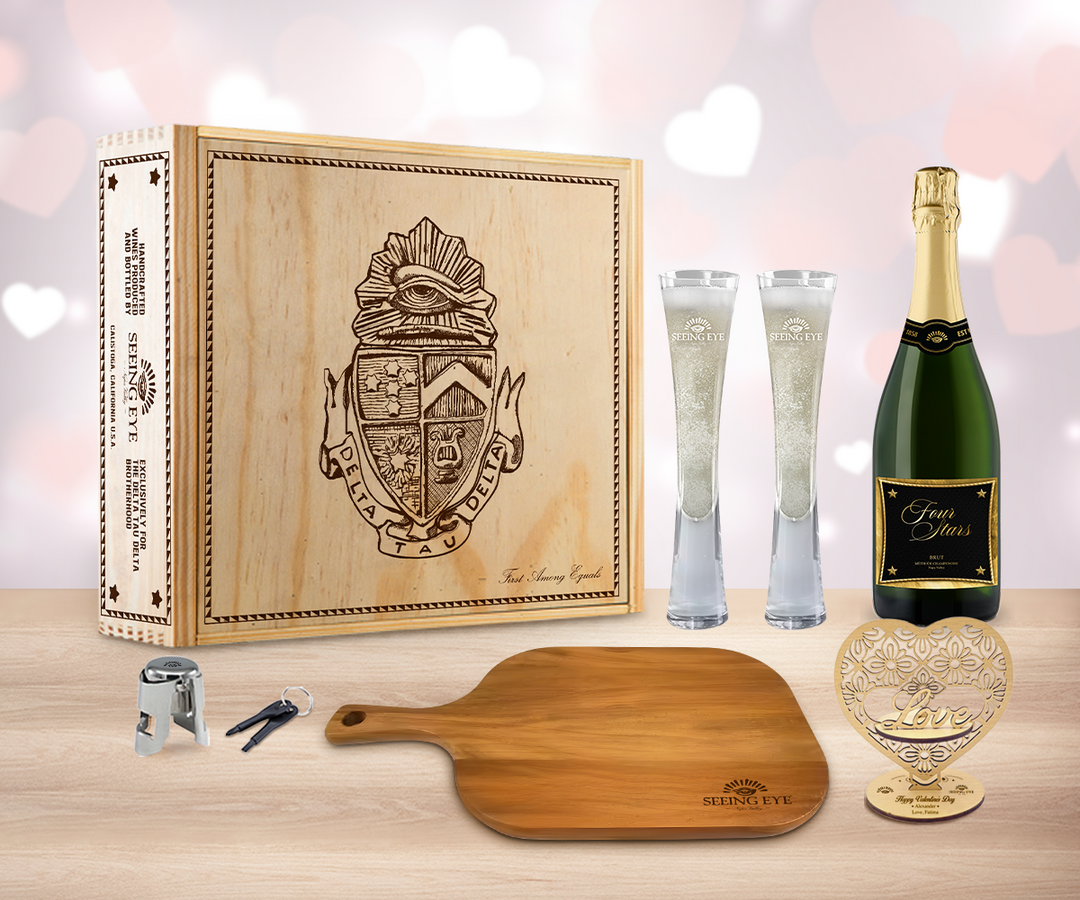 Valentine Sparkling Wine "Cheers" Gift Set