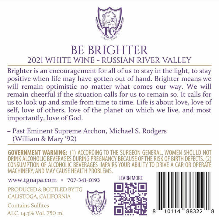 Be Brighter - 2021 Cuvée Blanc - Napa Valley