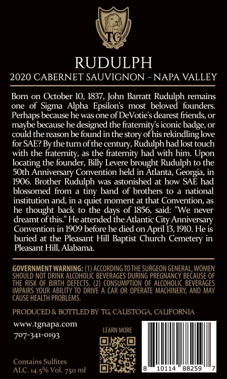 Rudulph - 2020 Cabernet Sauvignon - Napa Valley