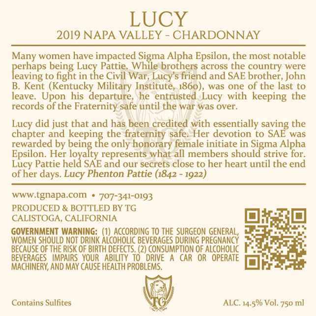 Lucy - 2019 Chardonnay – Napa Valley