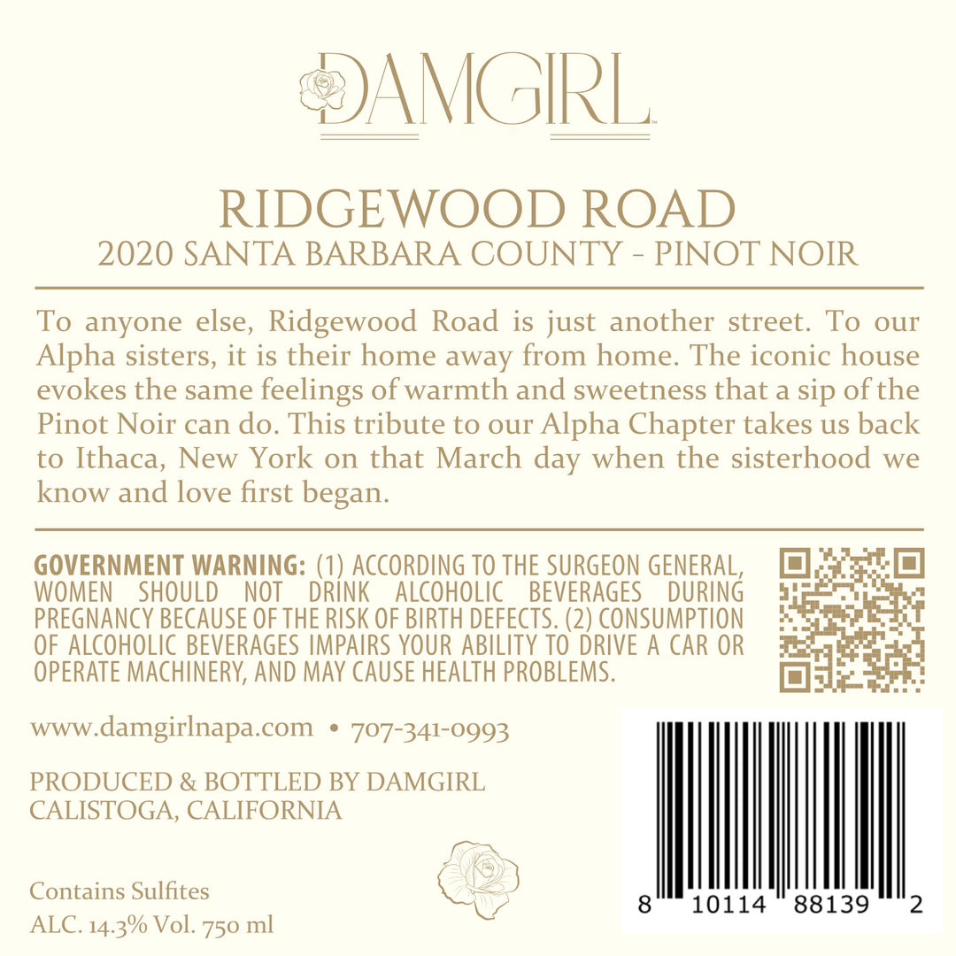 Ridgewood Road - 2020 Pinot Noir - Santa Barbara County