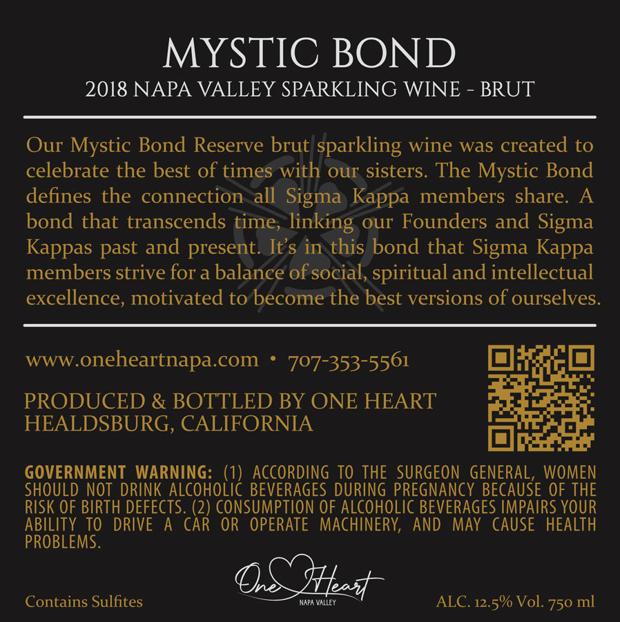 Mystic Bond - 2018 Sparkling Brut - Méthode Champenoise - Napa Valley