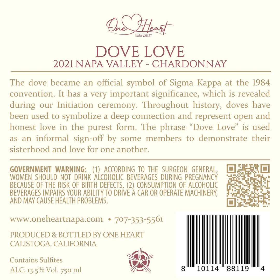 Dove Love - 2021 Chardonnay - Napa Valley