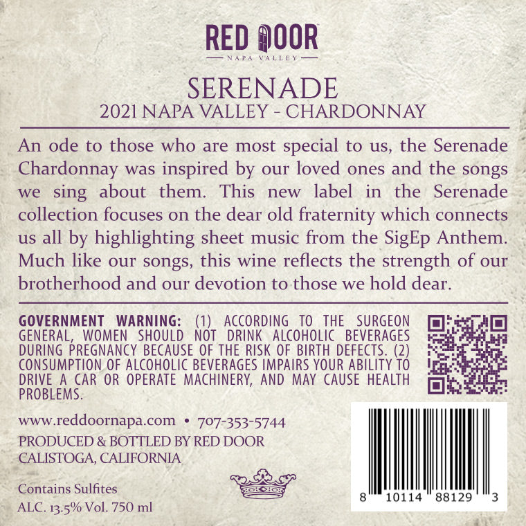 Serenade - 2021 Chardonnay - Napa Valley