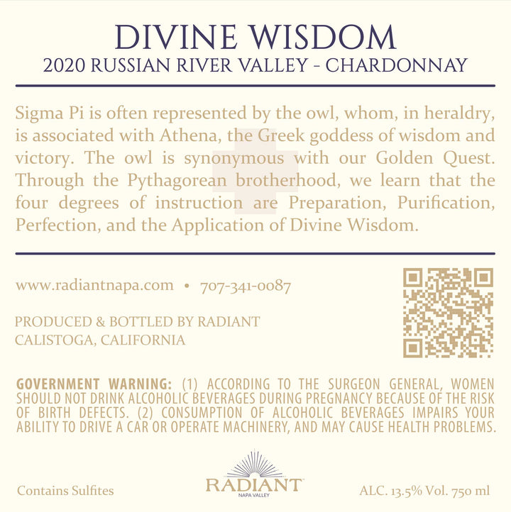 Divine Wisdom - 2020 Chardonnay - Russian River Valley