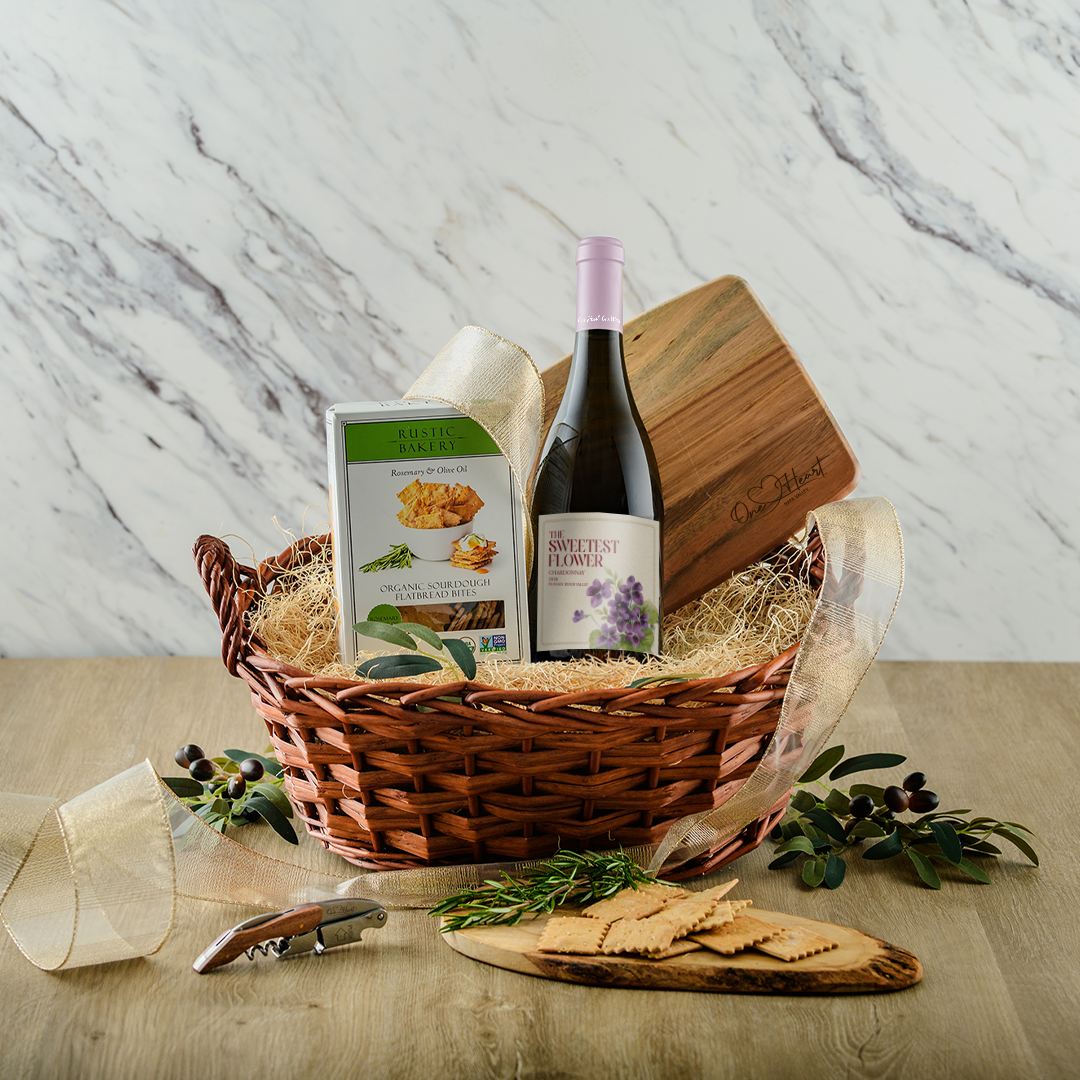 Signature White Gift Basket
