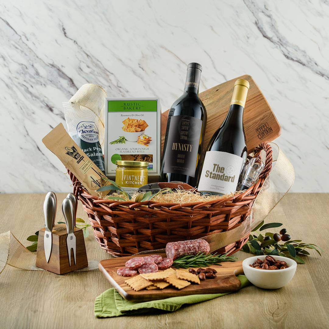 Premium Red & White Gift Basket