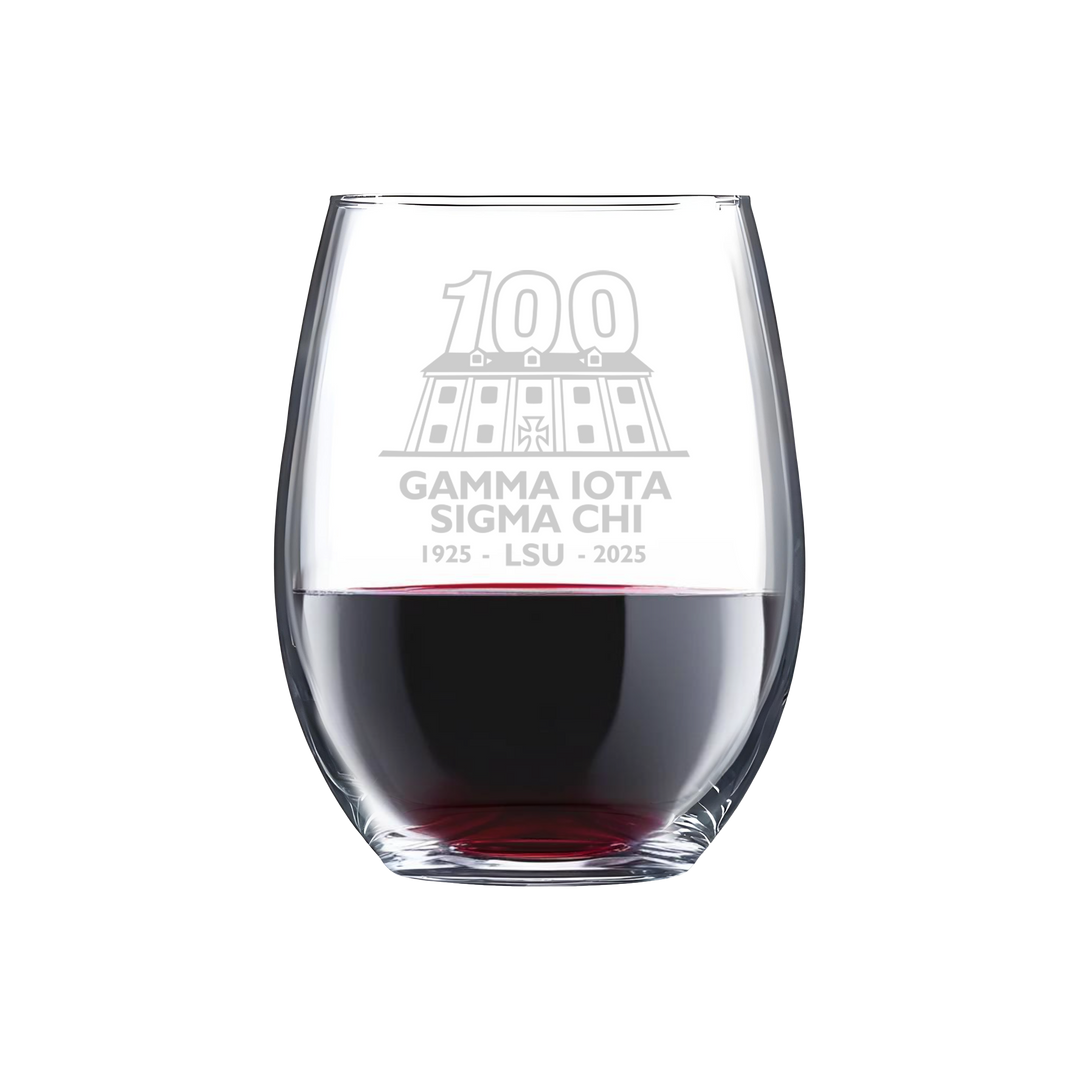 Customized Stemless Glass - LSU