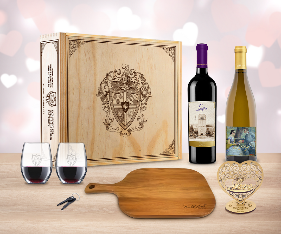 Valentine Red & White Wine "Toast" Gift Set